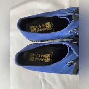 Shoes | Vintage 9s Blue Suede Leather Creepers By Kickass  display picture 2